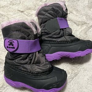 Kamik Kids Boots in Black and Purple